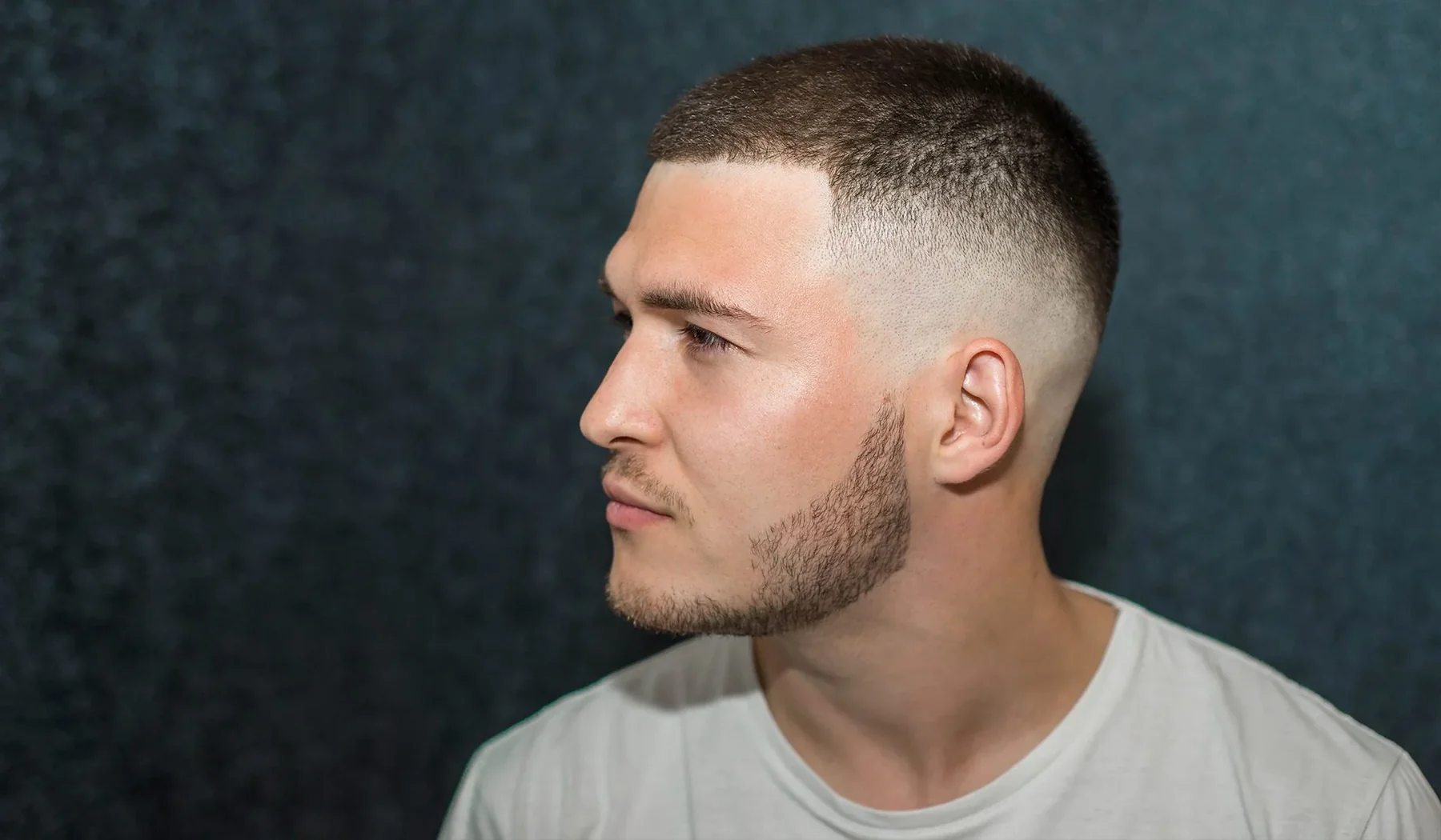 Clean skin fade result on a young man, sharp and precise